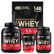 Image of Optimum Nutrition ON 100% Gold Standard Whey Protein Powder 908g 2.2kg 4.5kg