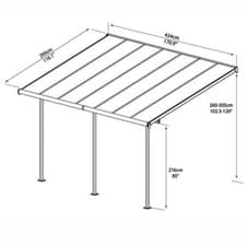 Image of Garden Patio Cover Palram Canopia Sierra Grey Outdoor