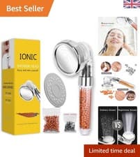 Image of High Pressure 3-Setting Stainless Steel Shower Head - Spa Experience at Home