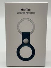 Image of OFFICIAL GENUINE APPLE AIRTAG LEATHER KEYRING KEY RING HOLDER ORIGINAL COLOURS