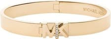 Image of MICHAEL KORS FULTON POLISHED GOLD TONE,DELICATE HINGE BANGLE BRACELET MKJ7697