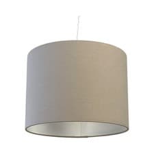 Image of Lampshade Ash Rose Linen Blend Drum Light Shade