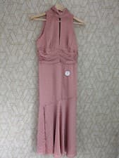 Image of Chi Chi London Ashlyn Ruched Detail Midi Dress in Pink - Various Sizes - BNWT