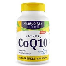 Image of Healthy Origins CoQ10 600mg 60 Softgels Heart Health Energy Support CoEnzyme Q10