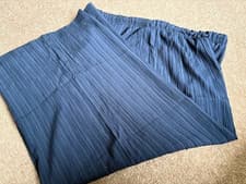 Image of vanessa zani textured navy wide leg occasion trousers s XL 22