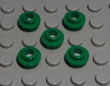 Image of Lego Plate Round with Hole 1x1 Green 5 Pieces (2265#)
