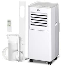 Image of HOMCOM 7000 BTU Mobile Air Conditioner Indoor Portable AC Unit w/ RC, White