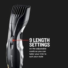 Image of Remington Barba Beard Trimmer MB320C Cordless Advanced Ceramic Blades 9 Lengths