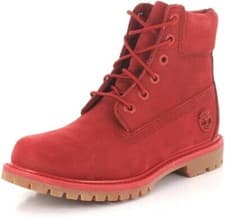 Image of Timberland 6-inch Premium Women's Size US 7.5 Combat Boots Ruby Red Waterproof