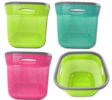 Image of 53L Plastic Rattan Laundry Basket Strong Washing Clothes Hamper Storage Knitted