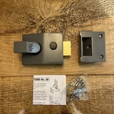 Image of Yale P89 Night Latch 60mm Grey Door Lock Only Brand New Boxed