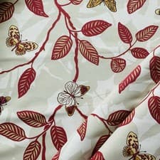 Image of Sanderson Curtain Fabric PALM HOUSE 5.6m Linen Butterfly Design 560cm