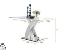Image of Brand New Gloss White And Chrome Table 4 seater- no chairs