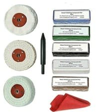 Image of Metal Polishing Buffing Drill Use Kit Aluminium Alloy Stainless Steel 3" x 1/2"