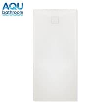 Image of AQU Slip Resistant Walk-In Shower Tray Slimline Shower Base White 11 Sizes