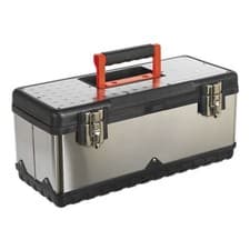 Image of Sealey Stainless Steel Toolbox 505mm with Tote Tray Toolboxes AP505S