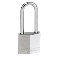 Image of Masterlock Padlock Nickel Brass 40mm SS Long Shackle