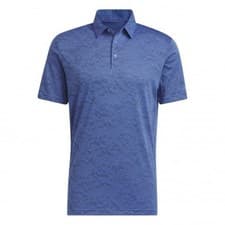 Image of adidas Textured Jacquard Polo Shirts - Blue Fusion/Collegiate Navy-S
