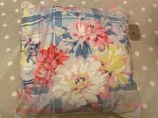 Image of JOULES Cushion Whitstable Multi Check Design RRP£40 FreeUKPostage