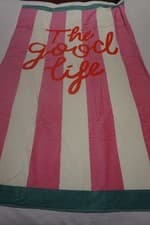 Image of JOULES PINK THE GOOD LIFE BEACH TOWEL - RRP £36