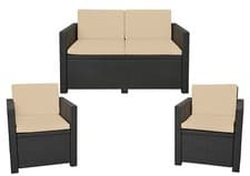 Image of Replacement Cushions Set For Rattan Chairs Sofa Patio Garden Outdoor Seat Pads