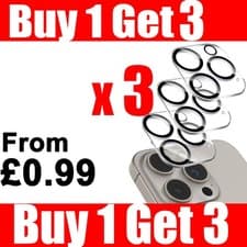 Image of Tempered Glass Camera Lens Protector for iPhone 17 16 15 14 13 12 Pro Max Plus
