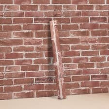 Image of Realistic 3D Vintage Brick Effect Rustic Stone Red/Grey Textured Wallpaper 1-6X