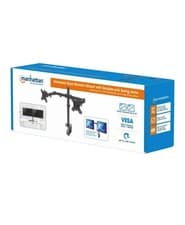 Image of Manhattan Up to 32" Universal Dual Monitor Mount With Double-Link Swing Arms |