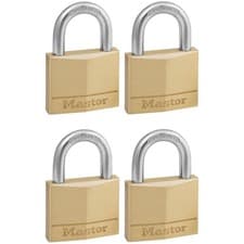 Image of Master Lock Solid Brass 40mm Padlock 4-Pin - Keyed Alike x 4