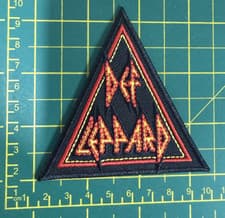 Image of Def Leppard Triangle Logo Woven Sew Or Iron On Patch Officially Licensed