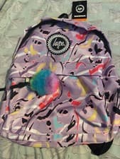 Image of hype multi coloured abstract backpack girls