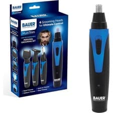 Image of Bauer Rechargeable Multi Function Trimmer Set 4 in 1 Grooming Kit Nose Beard USB