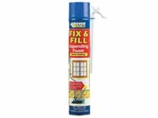 Image of FIX & FILL EXPANDING FOAM & FILLER 750ml EVERBUILD QUICK SETTING FILLS GAPS NEW