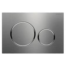 Image of Geberit Sigma 20 Dual Flush Plate Brushed Stainless Steel Polished 115.882.SN.1