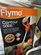 Image of Flymo Contour 500E Electric Grass Trimmer Edger 25cm Cutting Width, 500W, Orange