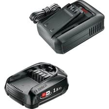 Image of Bosch Genuine GREEN P4A 18v Cordless Li-ion Battery 1.5ah and Fast Charger