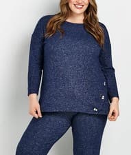 Image of Women's Evans Navy Soft Touch Button Top Size UK 18/EU 46 RRP: £28.00