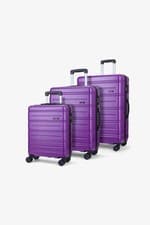 Image of ROCK Lisbon Hard Shell Suitcase with 8 wheels TR-0259-PU set of 3 pcs