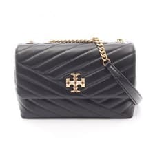 Image of Tory Burch KIRA CHEVRON SMALL Shoulder Bag 90452001 leather Black NEW Women