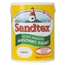 Image of Sandtex Masonry Paint 5L Ultra Smooth Quality Waterproof Chalk Hill