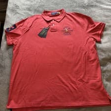 Image of Men’s Ralph Lauren Custom Slim Fit Polo Crest Polo Shirt /Chilli Pepper Size:XXL