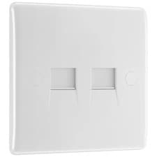Image of BG 8BTMI/2 Moulded Round Edge | White | 2 Gang Master Telephone Socket (IDC)