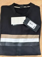 Image of Hugo Boss Men's Sweatshirt Medium Black Crew Neck
