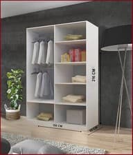 Image of Sliding Door Wardrobe with Mirror Panel | Modern Bedroom Storage Closet