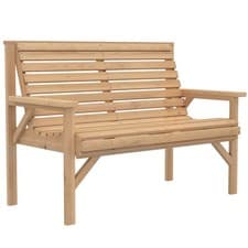 Image of Outsunny Wooden Garden Bench 2 Seater, Patio Bench for Indoor Outdoor