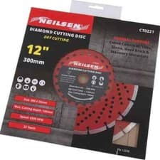 Image of 12" 300mm Diamond Dry Cutting Disc Blade Masonry Concrete Stone Brick 20mm Bore