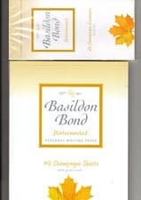 Image of Basildon Bond  Writing Pad & Envelopes Medium size size 3  Champagne Colour.