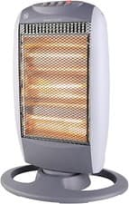 Image of 1200W ELECTRIC HALOGEN HEATER OSCILATTING 3 BAR PORTABLE QUARTZ UK PLUG GREY UK