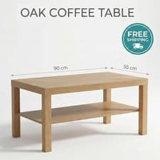 Image of Lack Oak Effect Coffee Table Bedroom Hallway Drink Tea Coffee Home Office 90x55