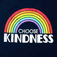 Image of Rainbow Choose Kindness T-Shirt Size Medium All Gender Stripes All Gender Pride